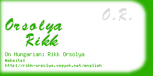 orsolya rikk business card